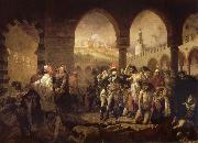 unknow artist Napoleon in the plague house in Jaffa Spain oil painting artist